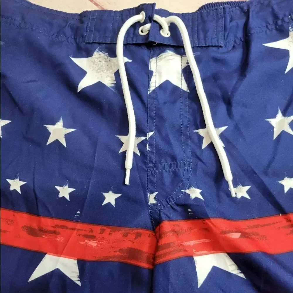 Orageous patriotic swim trunks M
